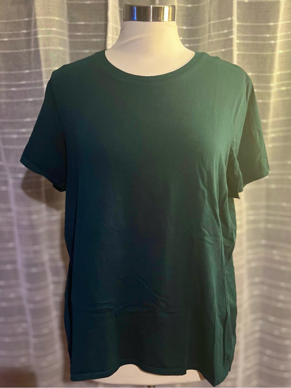 Lands' End Sz XL Supima Cotton Crewneck Tee in Evergreen